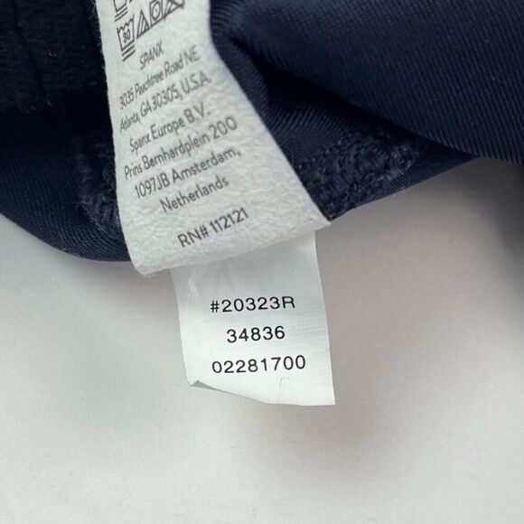 Spanx perfect Faux Suede Flare Pull on Pants S Navy Stretch High Waisted - Picture 14 of 14